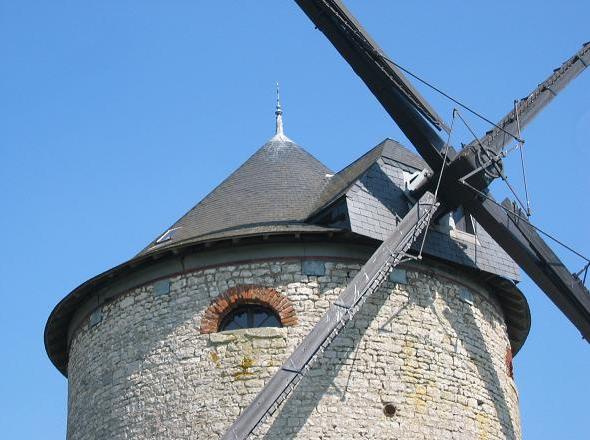 Toiture et systme Berton du moulin d'Artenay