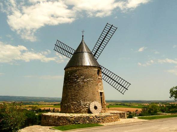 Moulin de Cugarel, avec le paysage