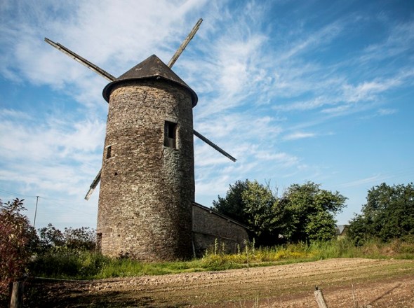 Moulin du Rat de Challain la Potherie, vu de derrire