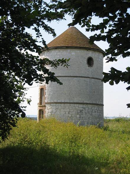 Autre face du moulin de Connantre, photographi de la grille d'entre