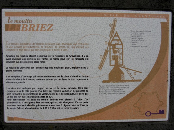 Panneau explicatif de la rnovation du moulin des Huttes