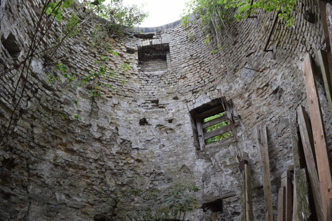 L'intrieur du moulin  Corneilles - Guemps