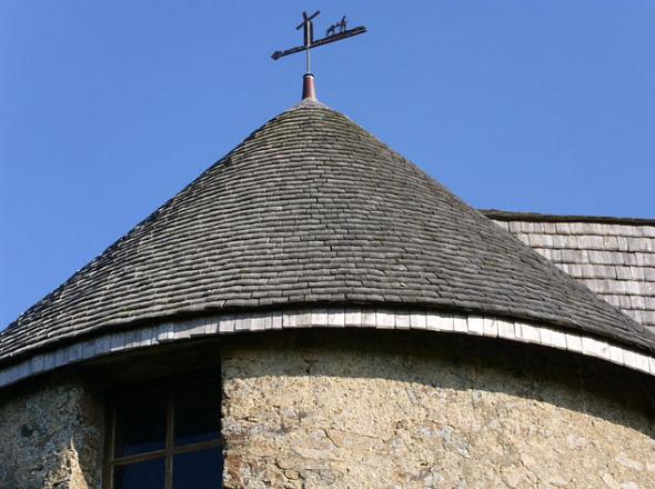 Toit et girouette du moulin de la Quteraie  Msanger