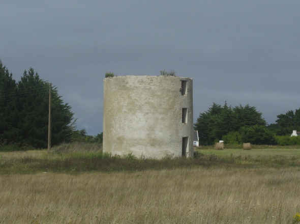 Le moulin de Mathias en phase de restauration.