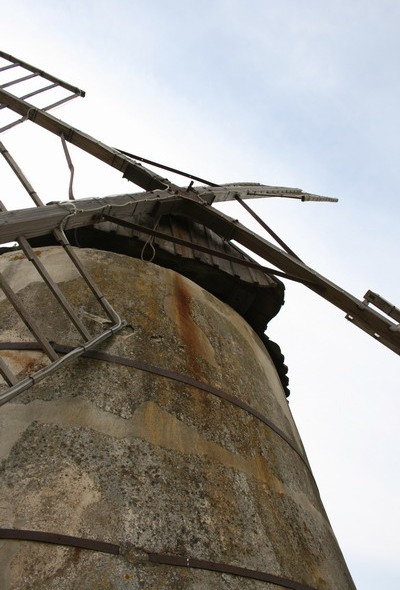 Dtail des nouvelles ailes du moulin de la Glacire