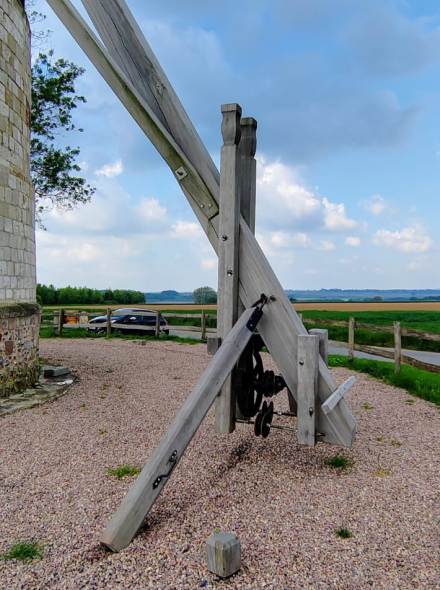 Treuil pour mise au vent du moulin Vaillant Tellier - Bussus Bussuel