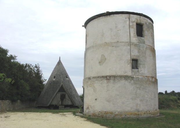 Le moulin de la Brée en phase de restauration en 2021